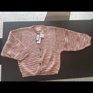 NWT Rose Blush Mini Fisherman Cardigan M\L only tried on